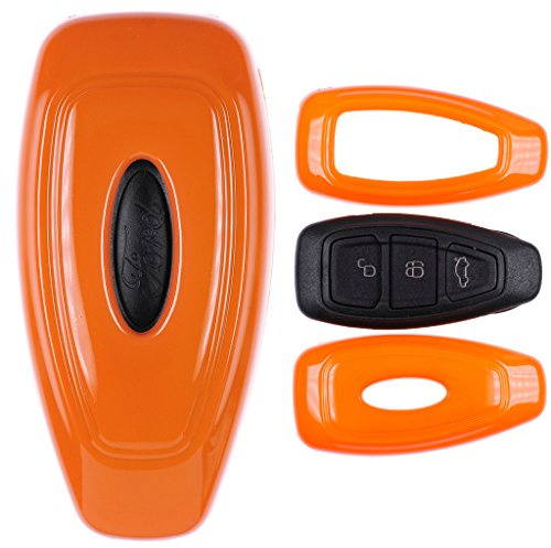 Auto Schlüssel Cover Hülle für Focus Mondeo C-Max Fiesta Kuga Fernbedienung/Farbe: Orange