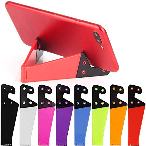 8 pcs Universal im Taschenformat Colorful tragbar Faltbare V Modell Handy Halterung, Desktop-Ständer Halterung für iPads, Tablets, Reader, Handys, Kindle, Mehrfarbig, 8 Stück