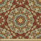 ABAKUHAUS Mandala Gewebe als Meterware, Mittelalterliches Mosaik-Design, Schön Gewebten Stoff für Polster und Wohnaccessoires, 1M (148x100cm), Hellblau Kastanienbraun