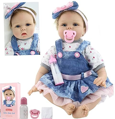 ZIYIUI Reborn Dolls 22 Inch 55cm Reborn Baby Dolls Lifelike Handmade Vinyl Soft Silicone Reborn Baby Newborn Kids Toys Gift