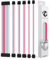 Reaper Cable Lot de rallonges gainées pour bloc d'alimentation 1 x 24 broches 2 x 8 broches 2 x 6 broches 1 x 4 + 4 broches avec peignes 30 cm (blanc et rose)