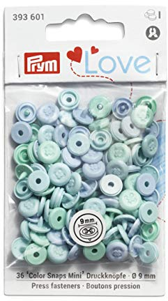 Prym 393601 Prym Love Color Snaps Mini Annähoptik hellblau