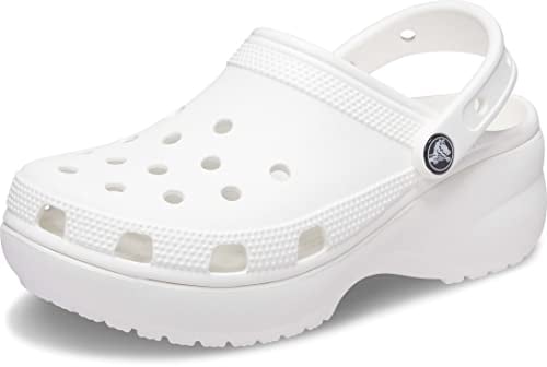 Crocs Femme Classic Platform Clog W Sabots, White, 36/37 EU
