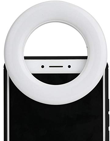 Selfie Light, XJ-19 Tragbare wiederaufladbare 40-LED-Kamera Selfie-Ring-Fülllicht 3200K-6500K für Schönheit, Make-up, Live-Übertragung, Konzertfotografie, Make-up usw.