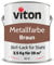 Viton Metallfarbe in Braun - 3,5 Kg Metall-Schutzlack Seidenmatt - Dauerhafter Schutz & hohe Beständigkeit - 3in1 Grundierung & Deckfarbe - Metalllack direkt auf Rost - KE31 - RAL 8002 Signalbraun