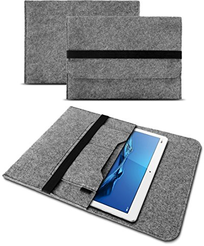 UC-Express Tablet Tasche Schutzhülle aus strapazierfähigem Filz mit praktischen Innentaschen Sleeve Hülle Tasche Cover Notebook Case, Farben:Grau, Tablet Modell für:Apple iPad Air 5