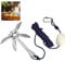 BUZIFU Kayak Anchor kit 3.3lb Folding Grapnel Anchor Kit Small Boat Anchor Carbon Steel Complete Kayaking Paddle Board Anchoring Kit with 39ft Marine Rope for Fishing Kayaks,Canoe,Jet Ski, PWC