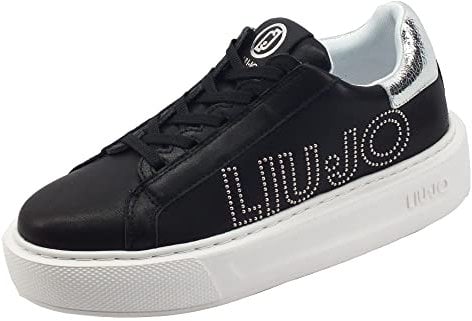 Liu Jo Damen Schuhe Sneakers Milano Kylie05P X100 Black Silver Schwarz
