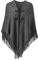 Ferand Damen Poncho Locker sitzender Cape Schal mit offener Vorderseite für Herbst und Winter - One Size - Dunkelgrau