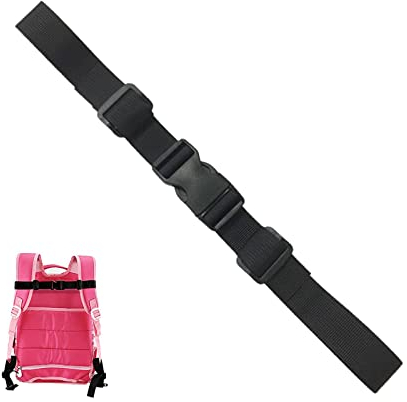 GNAUMORE Nylon-Brustgurt,Verstellbarer Brustgurt,Rucksack-Brustgurte,Verstellbarer Strapazierfähiger,Strapazierfähiger Brustgurt für Schulranzen Joggen und Wandern,Schwarz,1PC