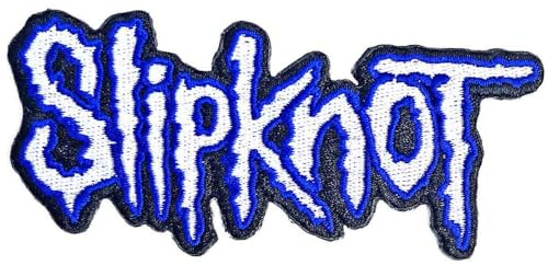 Slipknot Cut Out Logo Blau Border Woven Patch One Size