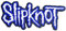 Slipknot Cut Out Logo Blau Border Woven Patch One Size