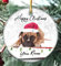 Handmade personalised Dogs Christmas Bauble Puppy Pet Xmas Gift Tree Decoration (Boxer)