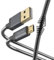 Hama Câble Micro-USB Métal (Câble de charge et transfert de données USB-A 2.0 mâle vers Micro-USB, Fiche Aluminium, câble anti-torsion, Gaine en métal élégante et robuste 1.5 m) Anthracite