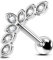 OUFER Daith Piercing Schmuck Ohrpiercing Helix Septum Ring Ohrring Knorpel Chirurgenstahl 16G Clicker Conch Tragus Nasenpiercing Silber 8mm