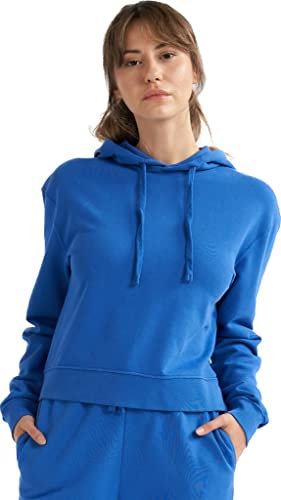 alsestudio Women`s Cropped Hoodie-Sax Blue-X-Large