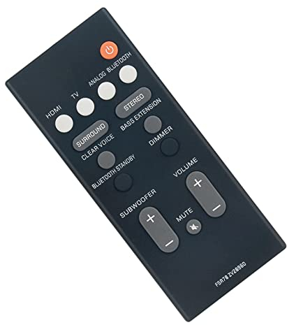 FSR78-ZV28960 Replacement Remote Control -VINABTY-Fit for Yamaha Soundbar FSR78 ZV28960 YAS-CU207 ATS-1060 YAS-107 ATS-2070 ATS-1070 YAS-207 NS-WSW42 YAS-106