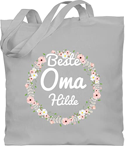 Baumwolltasche - Großmutter - Beste Oma I Geschenk Ideen Omas I Geschenkideen Weihnachten I Geburtstag - Unisize - Hellgrau - personalisiertes beutel grandma tasche personalisierte geschenke fuer