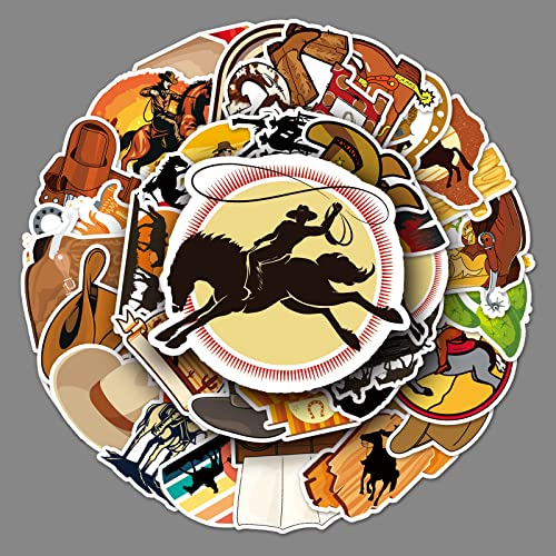 50 Stück Western Cowboy Aufkleber Coole Wasserdicht Western Wild Sticker für Laptop Motorrad Gepäck Bumper Computer Koffer Telefon Skateboard,Vinyl Cartoon Funny Aufkleber für Jugendlich Erwachsene