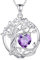 FANCIME Collar de piedra natal del árbol de la vida para mujer, joyería de árbol de plata de ley, colgante de amatista auténtica, piedra natal de febrero, piedra preciosa