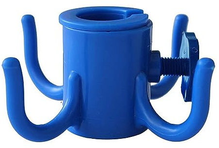 Tainrunse Gancho para sombrilla, forma hexagonal, gancho para paraguas, portátil, suministro al aire libre, azul