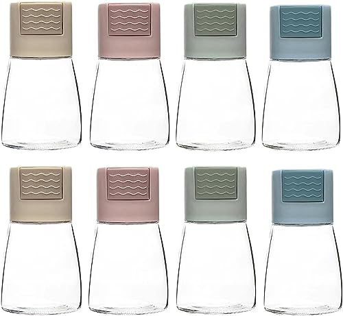 Salt and Pepper Shakers Precise Quantitative Push Type, 0.02oz Metering Salt Shaker Glass Metered Salt Dispenser, 0.5g Metering Salt Shaker Push Type Salt Dispenser 11