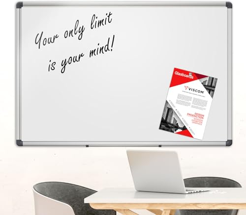 Whiteboard MATCH - klassiches Whiteboard für Zuhause und im Büro - Memoboard beschreibbar und magnetisch - 45x60 cm Whiteboard mit Rahmen