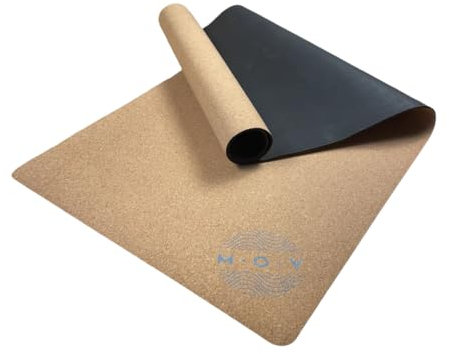 Yogamtte Kork - Rutschfeste Sweat Proof Oberfläche - 100% Recycelbare Materialien - Yoga Matte aus Naturkork & Naturkautschuk ideal für Yoga- Hohe Bodenhaftung & Leicht