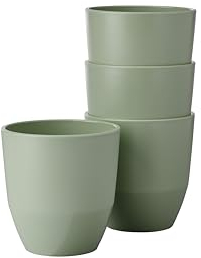 Mepal – Becher 4 Stück Silueta – Tee- und Kaffeebecher – Spülmaschinen- und mikrowellenfest – Geschirr – 200 ml – Nordic sage