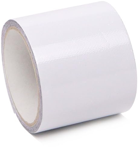WELSTIK PVC Planenband, Reparaturklebeband für Gewebeplanen, Planenflicken, 5M*8CM, für lkw abdeckplane, Markise, Zelt, Weiß