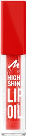 Manhattan High Shine Lip Oil 004 Vivid Red, intensive Lippenpflege mit Vitamin E und Kokosöl für ein natürlich glänzendes Finish, vegan