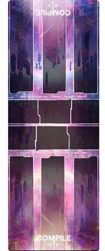 Synapses Games: Compile: Playmat - Vinyl Neoprene Playmat to Organize Cards, Area Control Strategy Card Game Accessory, Measures 11 x 29.5 Inches