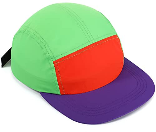 Cindeer Kapp, 80er- und 90er-Jahre Neonhut, Nylonkappe, verstellbare Retro-Kappe für Damen und Herren, 80er-Jahre Kostüme-Zubehör, 90er-Jahre Mottoparty, large