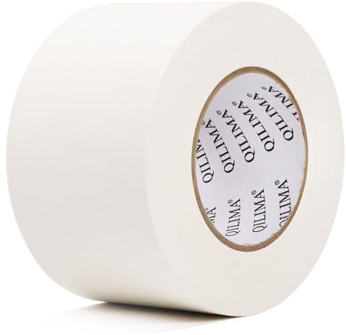 QILIMA Gewebebänder Weiß Gaffelband 75MM x 55M Gaffaband Mattes Stoffband