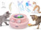GoldenSun Katzenspielzeug, 3 in 1 Elektrisch Automatischer Spielzeug für Katzen, Interaktives Whack-A-Mole, Fluttering Butterfly, inklusive Ball, USB Wiederaufladbar Katzen Teaser mit 6 Aufsätzen