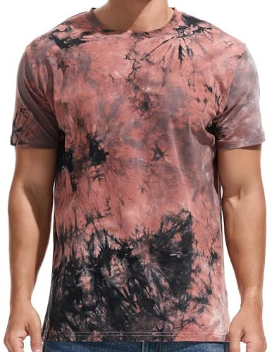 RONOMO Men's Round Neck Short Sleeved T-Shirt | Medium Elasticity | Soft and Breathable | Pre Shrunk Treatment|(ZR Brown XL)