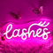 SHENEON Lashes Neon Sign for Girls Led Neon Light for Wall Decor Pink Led Lights for Bedroom Lashes Salon Beauty Room Eyelash Business Makeup Rooms Lash Studios Size 12.0 * 5.1in(XD076)