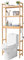 VEVOR Over the Toilet Storage, 3-Tier Adjustable Over Toilet Bathroom Organizer, Bamboo Storage Shelf Rack with 3 Hooks, Freestanding Easy Assembly Laundry Space Saver, Fit Most Toilets