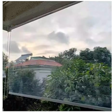 Wasserdichte Rollos,Rollo Jalousie Transparent Außen PVC,Innen Outdoor Fenstervorhänge,Verdunkelungsrollo ,Durchsichtige Rollläden,für Tür Terrasse Badezimmer Trennwand(W90*H250cm/W35.43*H98.42in)