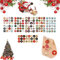 Weihnachtssticker Set,Aufkleber Weihnachten,Weihnachtssticker,Weihnachtsaufkleber Weihnachtsdekoration,Selbstklebend Geschenketiketten,für Geschenkverpackungen,Adventskalender Zahlen Aufkleber,6 Blatt
