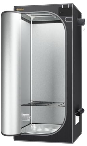 Bloomint Growzelt 80 x 80 x 180 cm Anbauzelt 2.0, Stabiler Stoff, Hochreflektierendes Diamantmuster Grow Tent