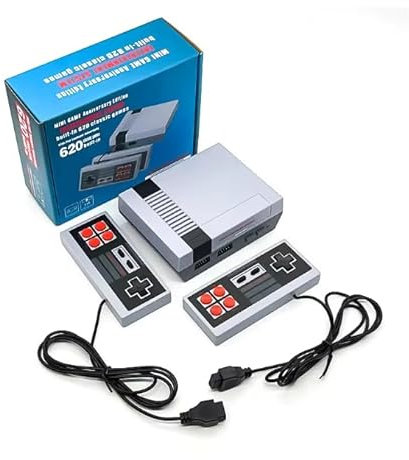 Mini Consola De Juegos Retro Clásica Incorporada 300 Juegos AV incorporada Plug & Play TV Game Box con 2 Joysticks Happy Childhood Mejor Regalo para Niños Navidad (AV Cable)