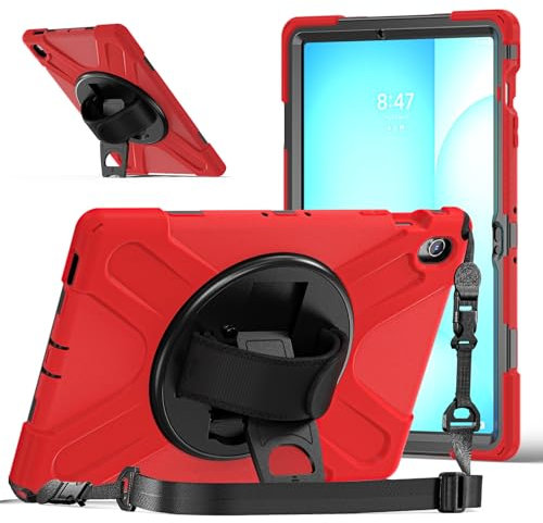 Custodia per tablet PC Compatible with Samsung Galaxy Tab S10 FE+ 13.1 Inch 2025 SM-X620/X626 Case, Heavy Duty Rugged Shockproof Drop Protection Case,Shoulder Strap Protective Cover for Kids Cover Cus
