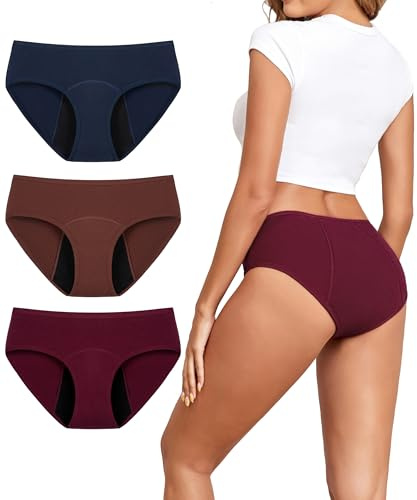 TUTUESTHER Periodenunterschwäsche Starke Blutung 50ML Perioden Unterwäsche Baumwolle Postpartum Underwear Hohe Saugfähigkeit Menstruationsunterwäsche inkontinenz Slip Damen