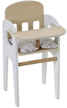 VERTBAUDET Chaise Haute pour Poupon en Bois FSC® Blanc TU