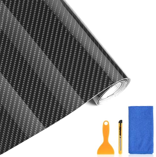 DiULi 6D Pellicola Carbonio per Auto - 30x300 cm, Pellicola Adesiva di Carbonio, per Moto, Auto, Computer, Decorazione di Mobili