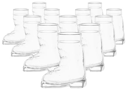 STÖLZLE OBERGLAS Ski Boot I 12 Shotgläser I Stamper Likörgläser I 40 ml I Kurze Gläser I spülmaschinentauglich I sehr bruchresistent I hochwertiges Kristallglas I Schnapsgläser