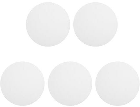 SHINEOFI Lot de 5 Tapis Vapeur Ronds en Silicone Blanc Réutilisables et Antiadhésifs pour Cuisson Vapeur Traditionnelle Chinoise, pour Dim Sum et Raviolis
