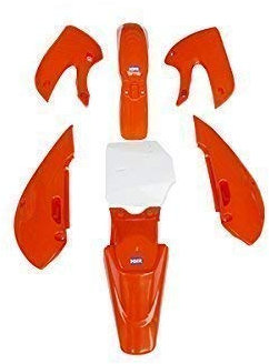 HMParts Verkleidung Set Dirt Pit Bike - 250 CCM KLX-AGB Typ 5 Orange