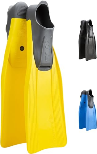 CRESSI Clio Premium Aletas para Buceo, Snorkeling y Natación, Unisex, Amarillo, 30/32